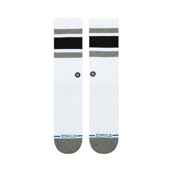 Stance Men's INFIKNIT Boyd ST Stripe Crew Socks White Black Grey L A556A20BOS - Picture 2 of 9